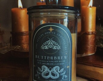 Butterbrau-Kerze: Duft nach geröstetem Zucker, Rum und Vanillepudding – Zauberhaftes Geschenk