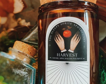 Harvest | Witch’s Brew | Caramel Apple | Mabon Pure Soy Candle |occult | pagan | ritual | wealth | prosperity | 10 oz