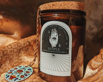 Temple | Pure Soy Candle | Nag Champa |Mediation | Sacred Space | Luxury | 10 oz