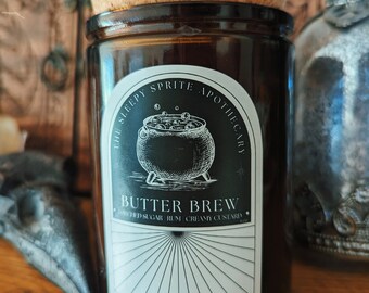 ButterBrew Literary Candle | Harry Potter Gifts | wizarding world| RPG Gamer | Geek Gift | Book Lover Candle