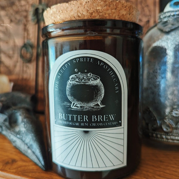 ButterBrew Literary Candle | Harry Potter Gifts | wizarding world| RPG Gamer | Geek Gift | Book Lover Candle