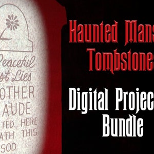 Haunted Mansion Inspired Tombstone Projection 26 Video Bundle - Instant Download 4K MP4