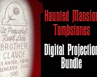 Haunted Mansion Inspired Tombstone Projection 26 Video Bundle - Instant Download 4K MP4