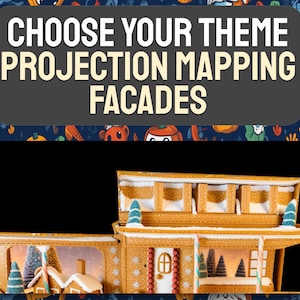 Custom Projection Mapping Facade - Unique and Personalized - Supply Your Idea & Get 15 Image Variations