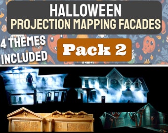 Halloween Projection Mapping Facade Pack! - PACK 2 - Four Themes Created to Fit Your House!