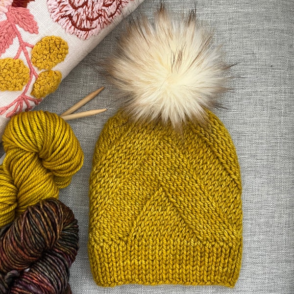 Lasagna Beanie: PDF Knitting Pattern