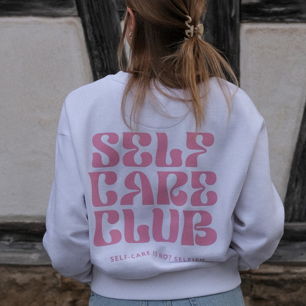 Kurzer Oversized Sweater „self-care“