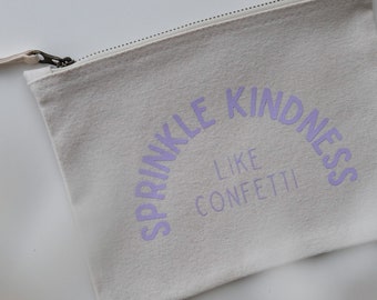 Kleine Tasche mit Reißverschluss „kindness“ / Kosmetiktasche