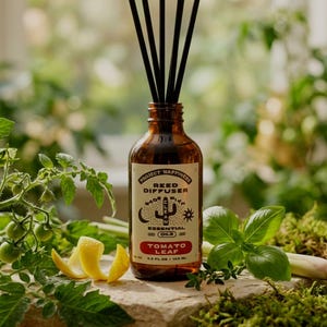 Tomato Leaf Reed Diffuser, Garden Fresh Aroma, Essential Oils Garden Aroma