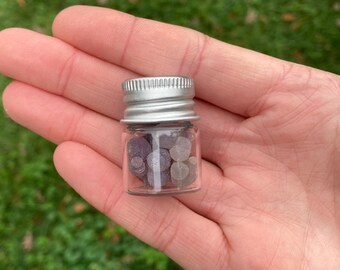 Grape Agate Jar, Purple Crystal Balls, Cute Mini Bottle, Healing Stones