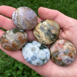 Small Ocean Jasper Pebble, 8th Vein Orbicular Stone, Healing Crystals, You Choose