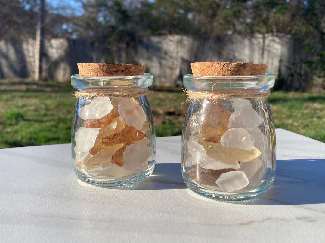 Sea Glass Jar, Cork Lid, Beach Cottage Decor, Cute Crystal Bottle