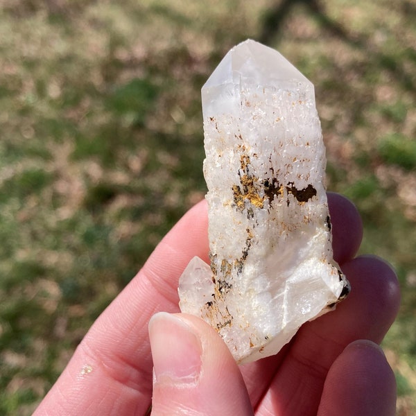 Sprouting Quartz Point, Spirit Candle Quartz Specimen, Raw Healing Crystals