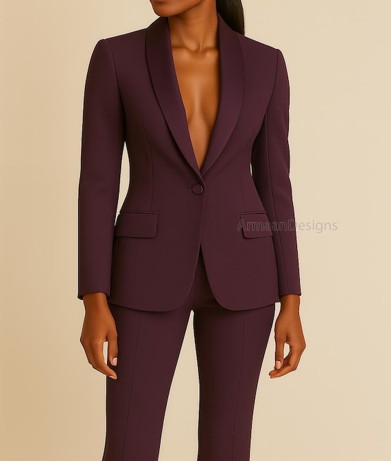 Traje Sastre Ropa Color Uva Traje De Esmoquin Morado Oscuro Para