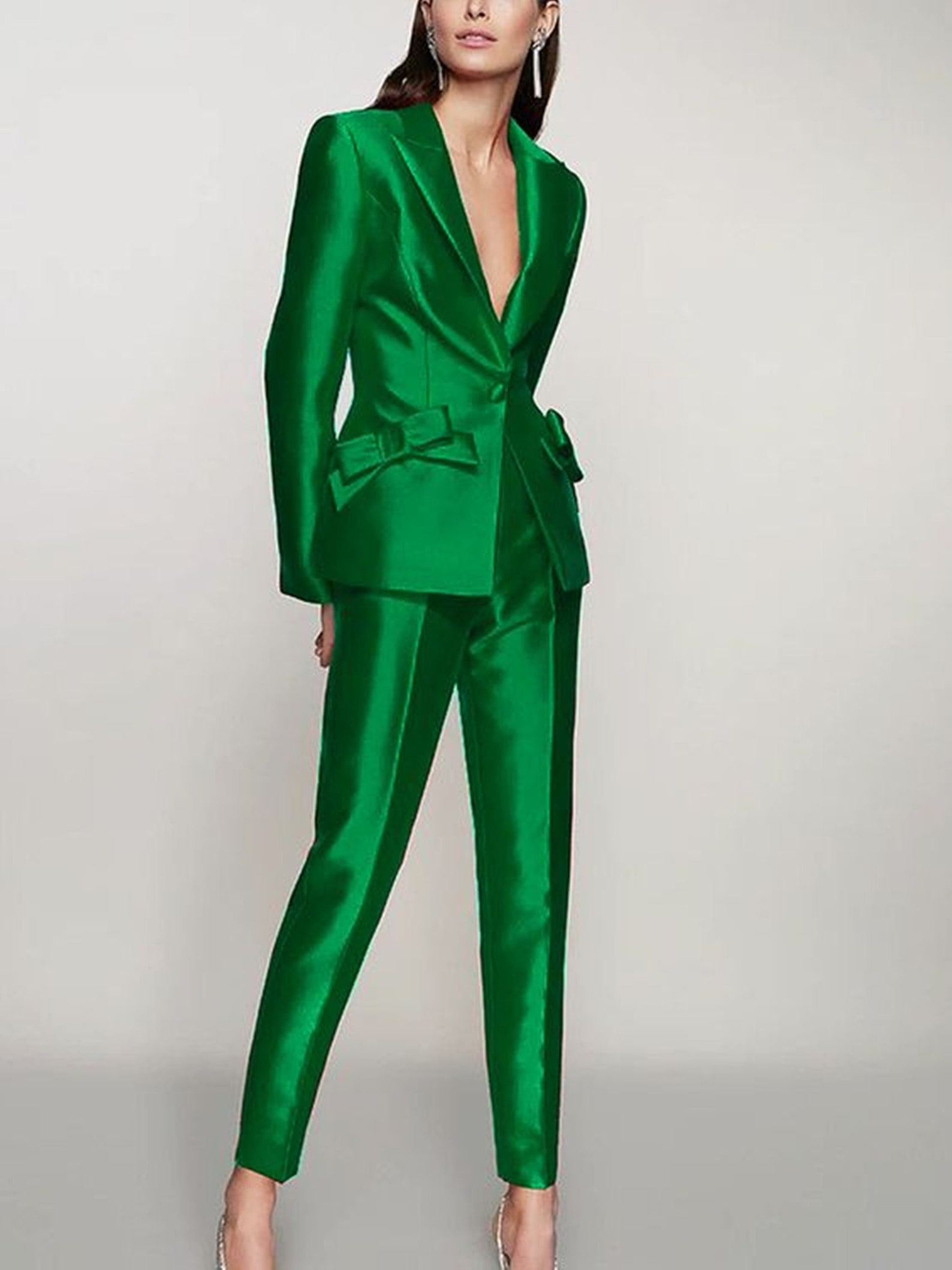 Designer Women's Two Piece Suit in Satin /two Piece Etsy