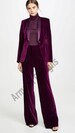 Women Burgundy Velvet Designer Custom Made Tailored Single Breasted Shawl Lapel 2pc Tuxedo Suit. 