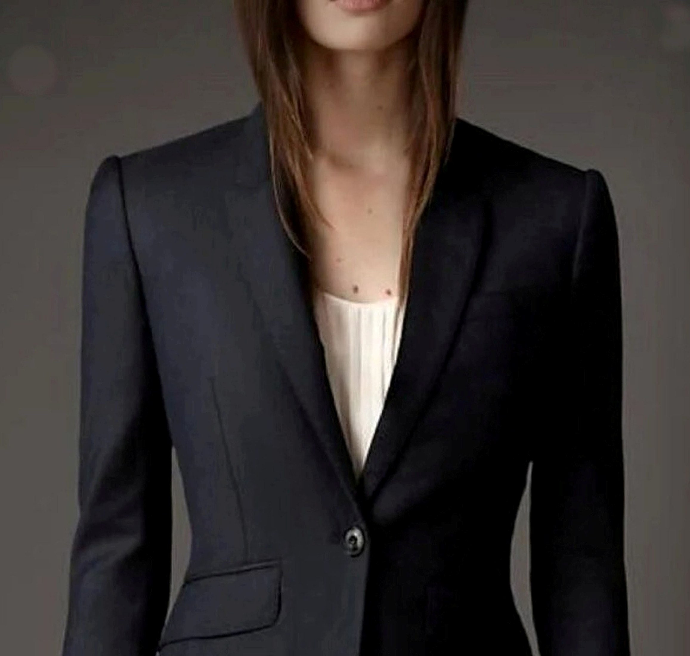 Woman Two Piece Suit for Party and Official Wear in Black Colour