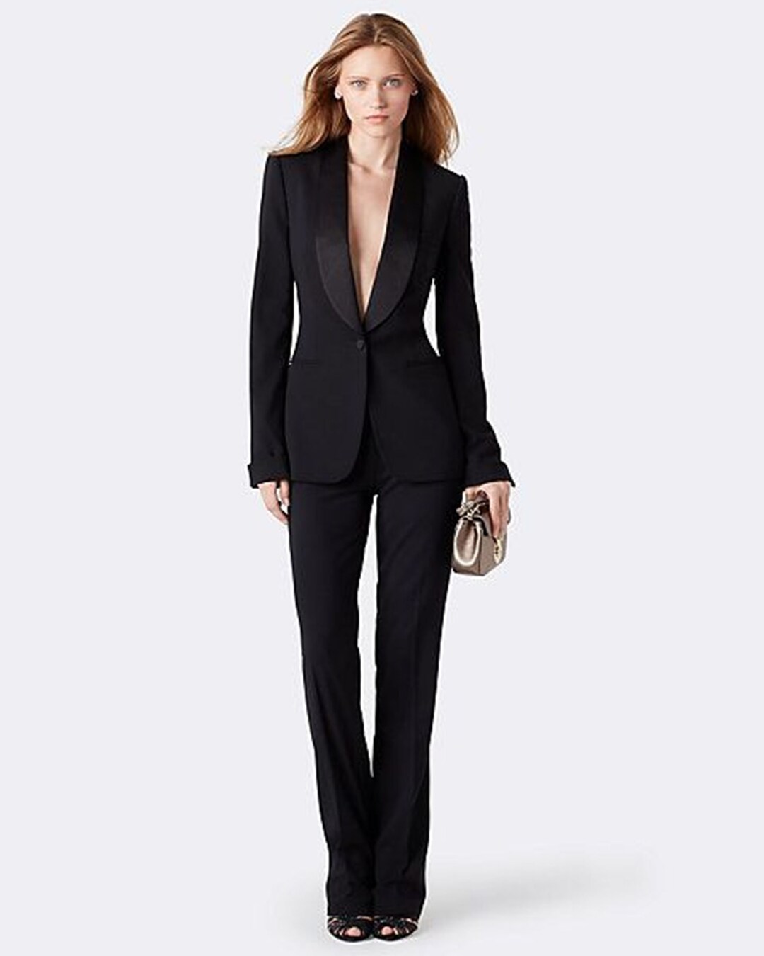 Women Tuxedo Two Piece Suit With Satin Lapel /two Piece Etsy