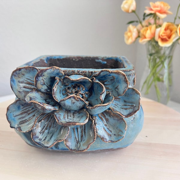 Beautiful Hand pinched flowerpot succulent ceramic flower pots