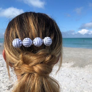 Barrette à pinces à cheveux faite main de volleyball, cadeau pour un amateur de volleyball