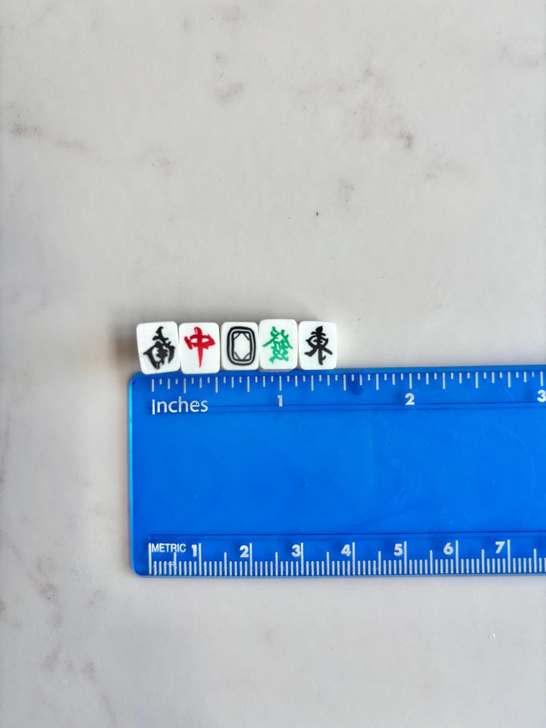 Mini Mahjong Tile Hair Clips, Set of Two - Etsy