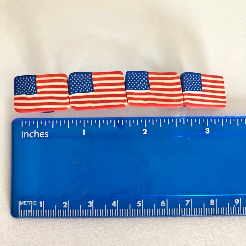 American flag patriotic barrette hair clip, 4th of July accessory image 7
