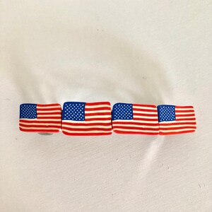 American flag patriotic barrette hair clip, 4th of July accessory image 3