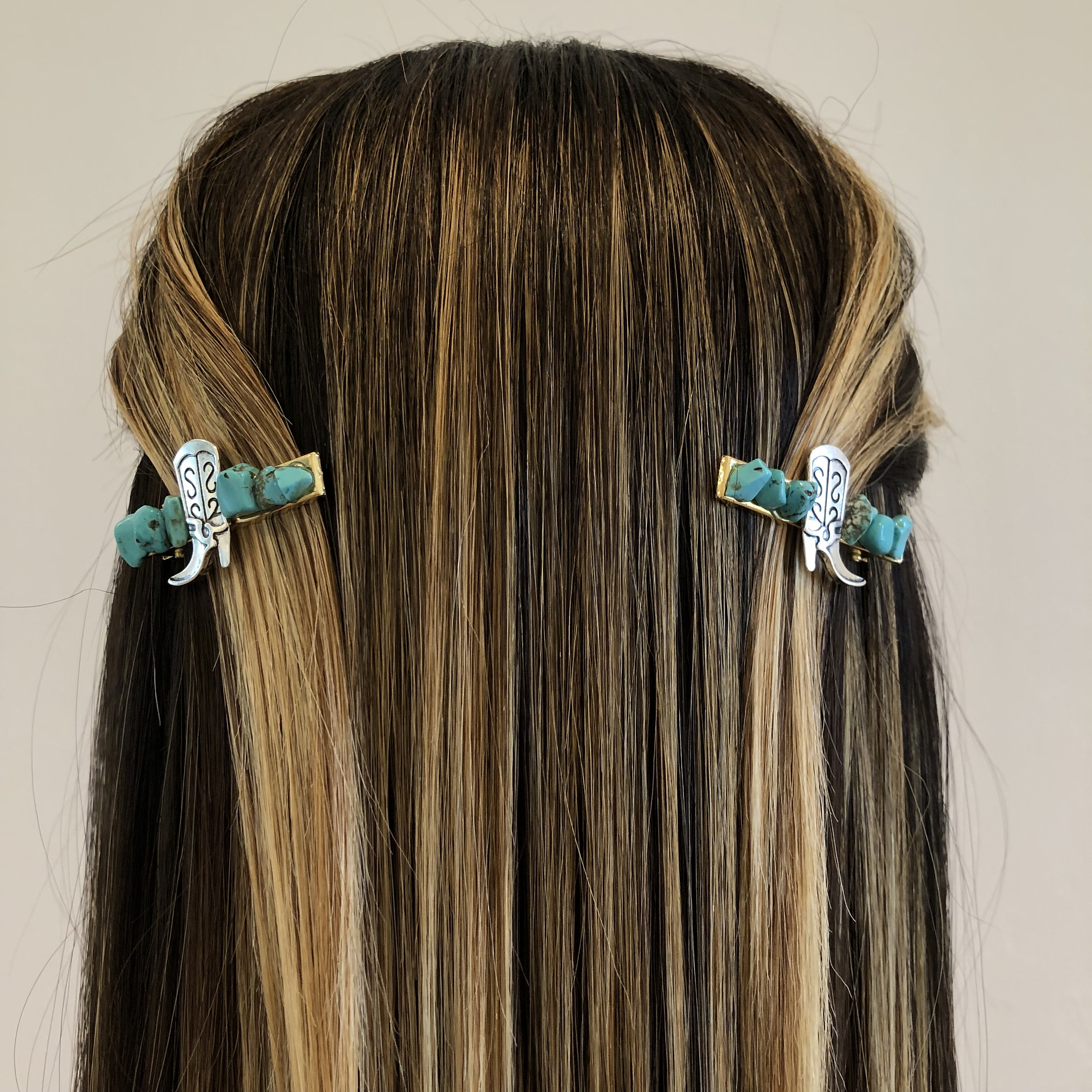 Cowboy boot hair sticks Shooting Star Cowboy Boot Hair Clip main image 4