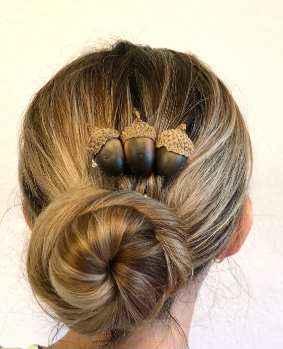 Acorn Handmade Fall Hair Clip Barrette Autumn Cottagecore Fairycore Hair Clip Etsy