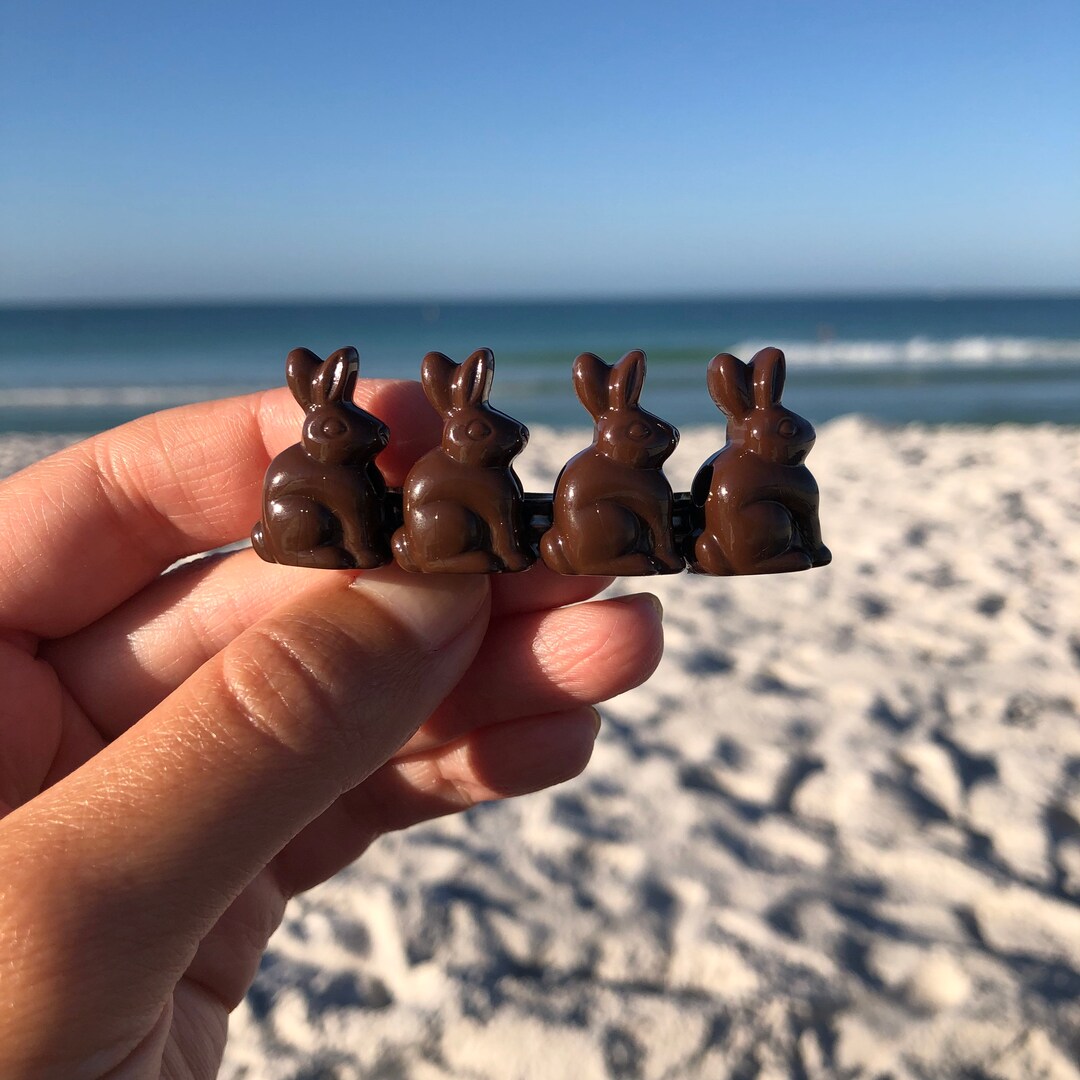 Easter Chocolate Bunny Hair Clip Barrette, Chocolate Lover Gift Etsy