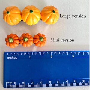 Mini pumpkin hair clip barrette, handmade fall Halloween hair clip french barrette image 10