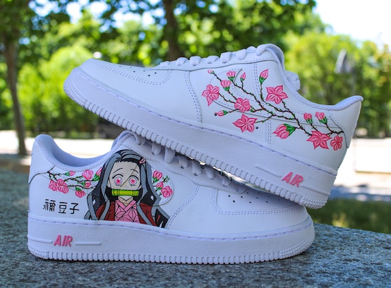 Nike Air Force 1 pink Flower Custom Sneaker AF1 