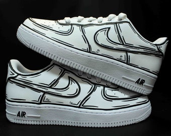 Cartoon air force 1 custom / AF1 sneakers / personalized sneakers / Customized shoes / ideal gift