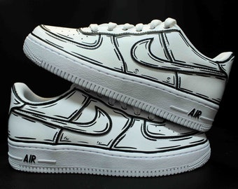 Cartoon air force 1 custom / AF1 sneakers / baskets personnalisées / Chaussures customisées / cadeau idéal