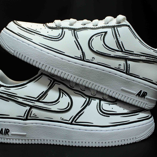 Cartoon air force 1 custom / AF1 sneakers / baskets personnalisées / Chaussures customisées / cadeau idéal