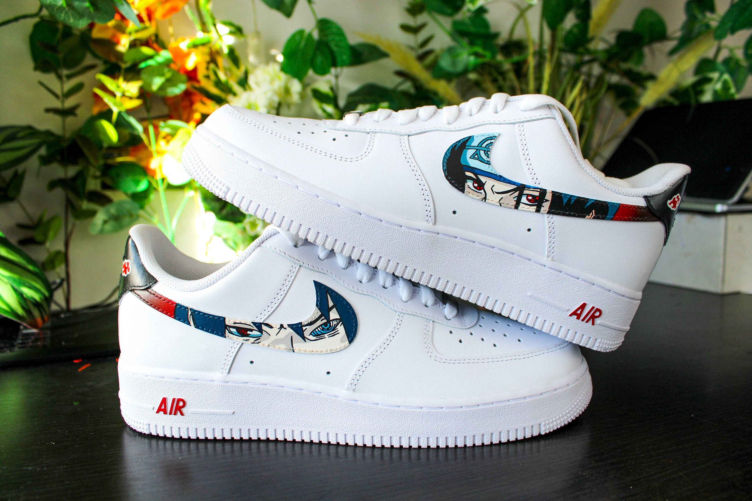 Itachi Uchiha Akatsuki Naruto Anime Themed Custom Air Force Hand ...