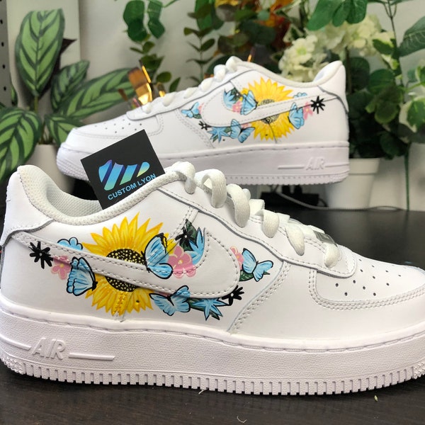 Custom sneaker air force 1 personnalisé fleurs