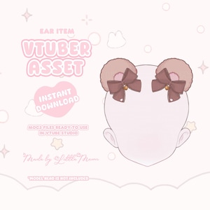 VTuber Asset | Rigged Chocolate Bear Ears