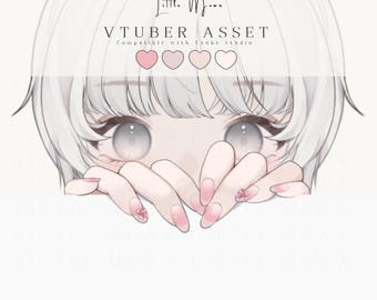 Vtuber Peekaboo Peeking Hands Asset for VTube Studio, Fully Rigged Animated Vtube Studio Props