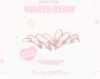 VTuber Asset | Rigged Princess Peekaboo Hands