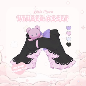 VTuber Asset | Rigged Sweet Gown Black Sapphire