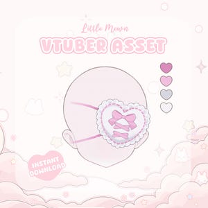 Recurso de VTuber / Parche ocular con lazo de corazón manipulado