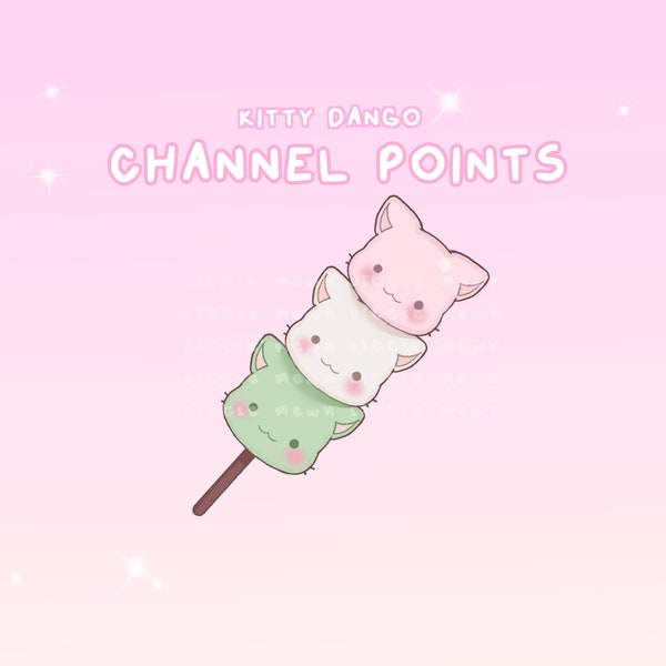 Channel Points Icon | Kawaii Kitty Dango | Cute Twitch Youtube Stream