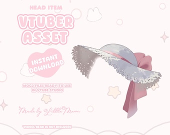 VTuber Asset | Rigged Ribbon Sun Hat