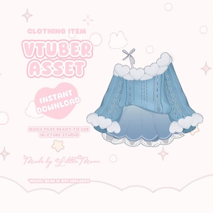 VTuber Asset | Rigged Angelic Aquamarine Set