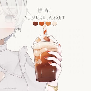 Vtuber Asset | Handtillbehör till höstfrappé för Vtuber-modeller | Kompatibel med VTube Studio