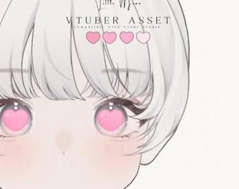 Vtuber Heart Eyes Asset for VTube Studio, Fully Rigged Animated Props