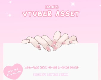 VTuber Asset | Rigged Princess Peekaboo Hands