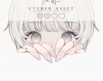 Vtuber Peekaboo Peeking Hands Asset for VTube Studio, Fully Rigged Animated Vtube Studio Props