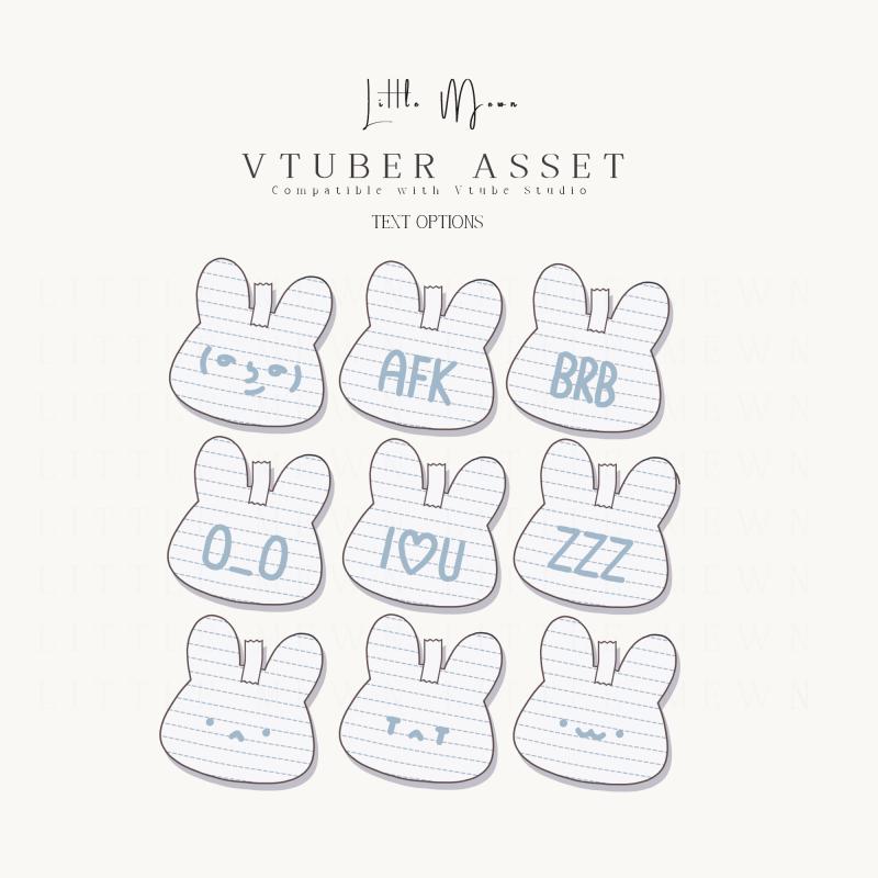 Sticky Note Props Vtuber Customizable Rabbit Sticky Note Asset for Vtube Studio, Fully ...